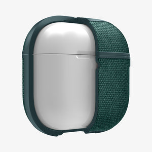 Cutaway view of Spigen Urban Fit AirPods 4 case in Midnight Green