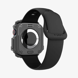 ACS08598 - Apple Watch Series 11 / 10 (46mm) Case Rugged Armor in Dark Gray showing the back, partial sides, inner and bottom