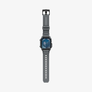 ACS08605 - Apple Watch Series 11 / 10 (46mm) Case Rugged Armor Pro in Dark Gray showing the front, strap band laid flatly