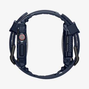 ACS08606 - Apple Watch Series 11 / 10 (46mm) Case Rugged Armor Pro in Navy Blue showing the side