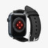 062MP25079 - Apple Watch Series (Apple Watch (49mm)/Apple Watch (45mm)/Apple Watch (42mm)) Watch Band Retro Fit in black showing the front