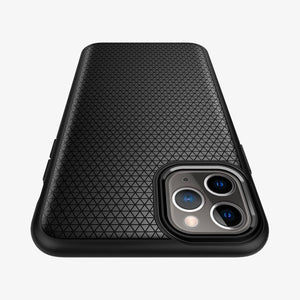 075CS27134 - iPhone 11 Pro Max Case Liquid Air in matte black showing the back