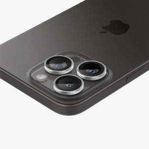 Spigen iPhone 15 Pro Max / 15 Pro Lens Protector – Optik Pro EZ Fit – Silver product image 2