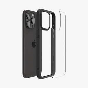 Spigen Ultra Hybrid case for iPhone 15 Pro in Matte Black – detail image 3