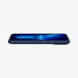 Spigen Liquid Air case for iPhone 13 Pro in Navy Blue – bottom edge profile