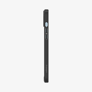Spigen iPhone 14 Plus Case – Ultra Hybrid Matte in Frost Black – volume-button side profile