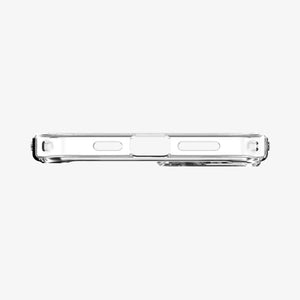 Spigen iPhone 14 Plus Case – Ultra Hybrid (MagFit) in White – charging-port and speaker cutouts