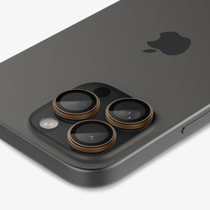 Spigen iPhone 16 Pro Max / 16 Pro Lens Protector – Optik Pro EZ Fit – Desert Titanium product image 2