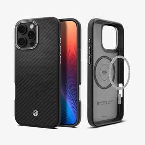 Spigen iPhone 16 Pro Max Case – Enzo Aramid MagFit – Black Nature – detail image 10