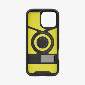 Spigen iPhone 16 Pro Slim Armor MagFit case in Gunmetal - exploded magnetic ring assembly