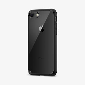 042CS20924 - iPhone SE Ultra Hybrid case in rose crystal showing the back