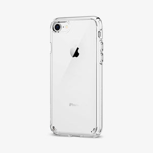 042CS20924 - iPhone SE Ultra Hybrid case in rose crystal showing the back