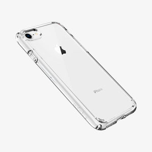 042CS20924 - iPhone SE Ultra Hybrid case in rose crystal showing the back