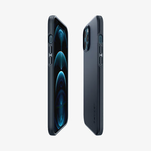 ACS01612 - iPhone 12 Pro Max Case Thin Fit in black showing the back