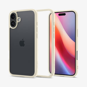 Spigen iPhone 16 Plus Case – Ultra Hybrid – Mute Beige – detail image 1