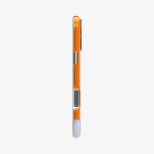 Spigen iPhone 16 Pro Classic C1 MagFit case in Tangerine - side button and case profile