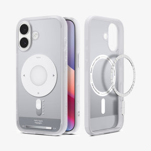 Spigen iPhone 17 Ultra Hybrid Classic MagFit case in Classic Silver - front, back and interior views