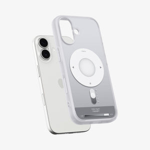 Spigen iPhone 17 Ultra Hybrid Classic MagFit case in Classic Silver - separated layers and magnetic plate
