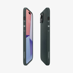 Spigen Liquid Air case for iPhone 15 in Abyss Green – detail image 2