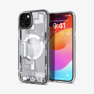 Spigen Ultra Hybrid Zero One (MagFit) case for iPhone 15 in Zero One White – detail image 1