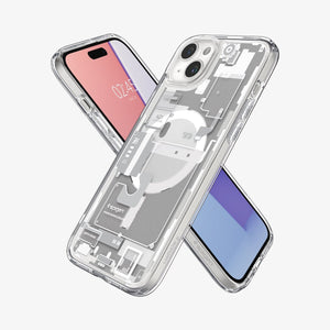 Spigen Ultra Hybrid Zero One (MagFit) case for iPhone 15 in Zero One White – detail image 2