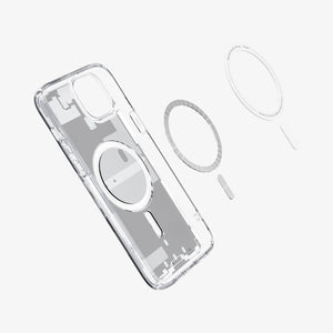 Spigen Ultra Hybrid Zero One (MagFit) case for iPhone 15 in Zero One White – detail image 4