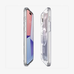 Spigen Ultra Hybrid Zero One (MagFit) case for iPhone 15 in Zero One White – detail image 3