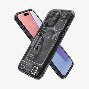 Spigen Ultra Hybrid Zero One (MagFit) case for iPhone 15 Pro in Zero One Black – detail image 2