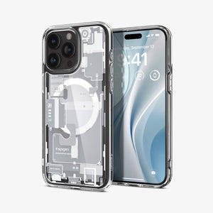 Spigen Ultra Hybrid Zero One (MagFit) case for iPhone 15 Pro in Zero One White – detail image 1