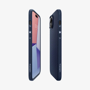 Spigen Liquid Air case for iPhone 15 Plus in Navy Blue – detail image 2