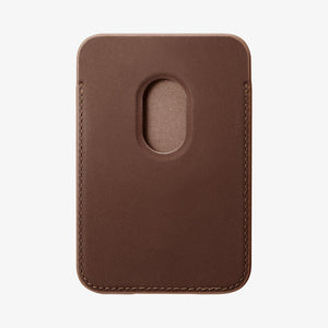 AMP02284 - MagSafe Card Holder Valentinus (MagFit) in black showing the card holder attached to back of device