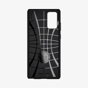 ACS01392 - Galaxy Note 20 Ultra Liquid Air Case in matte black showing the back
