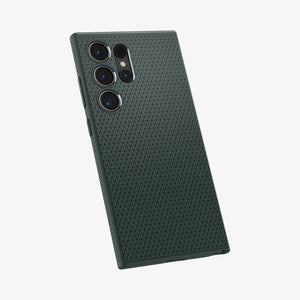 ACS07287 - Galaxy S24 Ultra Case Liquid Air in Matte Black showing the back