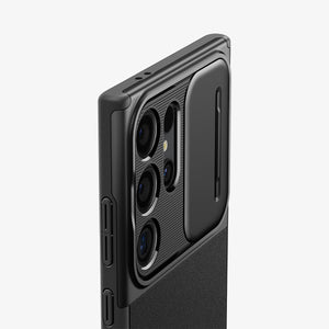ACS07313 - Galaxy S24 Ultra Case Optik Armor in Black showing the back
