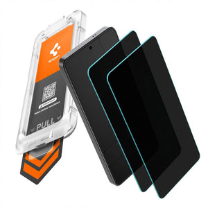 Spigen Galaxy S26 Plus EZ Fit Pro HD Privacy – two glass protectors and alignment tray