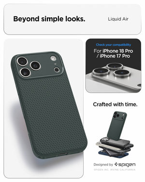 Spigen iPhone 18 Pro Liquid Air - Abyss Green - feature illustration 46