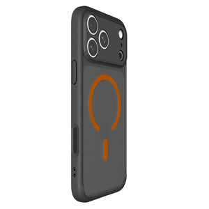 Spigen iPhone 18 Pro Ultra Hybrid Matte (MagFit) - Frost Black Orange - case detail 32