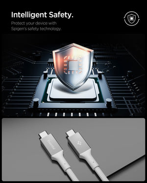 White Spigen EB10015CC 100W USB-C cable feature 6: intelligent safety and compatible devices