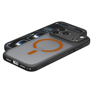 Spigen iPhone 18 Pro Max Ultra Hybrid Matte (MagFit) - Frost Black Orange - case detail 25