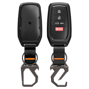 Spigen TK100 Toyota smart key fob cover in Black with strap and carabiner