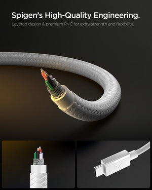 White Spigen EB6015CC 60W USB-C cable feature 4: 480Mbps data transfer