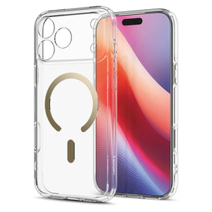 Spigen iPhone 18 Pro Ultra Hybrid (MagFit) - Clear Gold - case detail 18