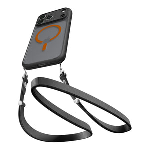 Spigen iPhone 18 Pro Ultra Hybrid Matte (MagFit) - Frost Black Orange - case detail 34