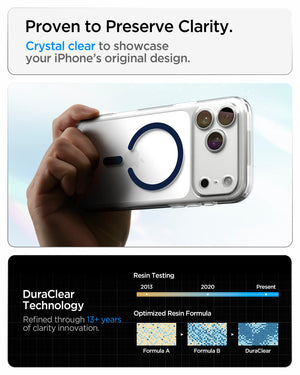 Spigen iPhone 18 Pro Ultra Hybrid (MagFit) - Clear Deep Blue - feature illustration 63
