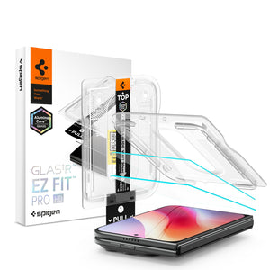 Spigen iPhone Duo Glas.tR EZ Fit Pro HD — Offline Version, 2 Pack, retail box and installation tray