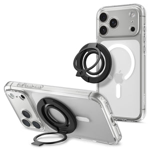 Spigen Dual Pop MagFit S magnetic phone grip and ring stand in Black