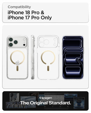 Spigen iPhone 18 Pro Ultra Hybrid (MagFit) - Clear Gold - feature illustration 78