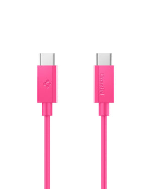 Pink Spigen EB6010CC 60W cable feature 1: connector and 1m cable view