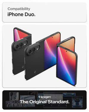 Spigen iPhone Duo Air Skin Aramid MagFit - iPhone Duo compatibility and case components