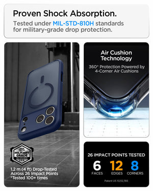 Spigen iPhone 18 Pro Ultra Hybrid Matte (MagFit) - Frost Deep Blue - feature illustration 84